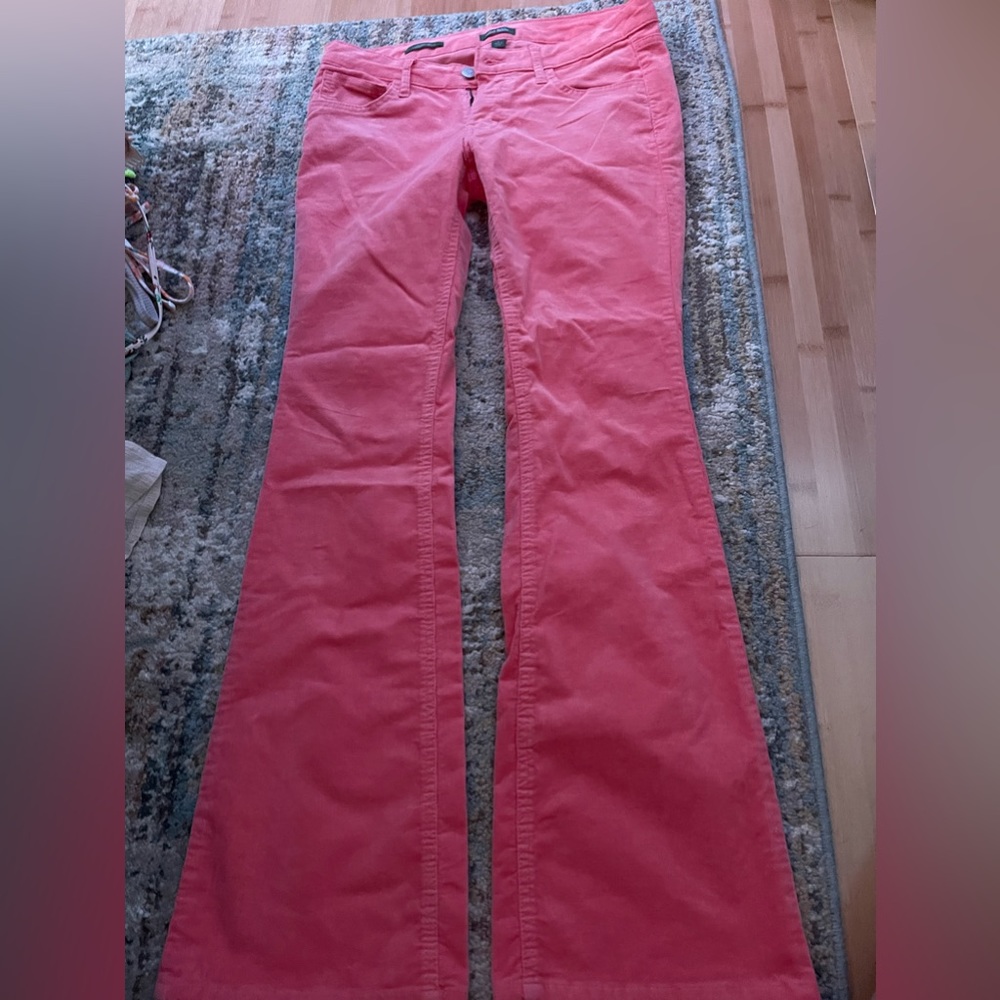 Low rise flare corduroy jeans